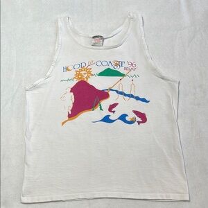 1996 Hood To Coast Run Tank Top Medium Oneita 90s Vintage Dad Relay Oregon PNW